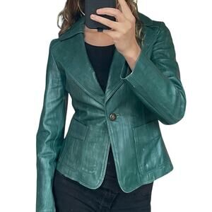 Vintage Jacket Leather Green